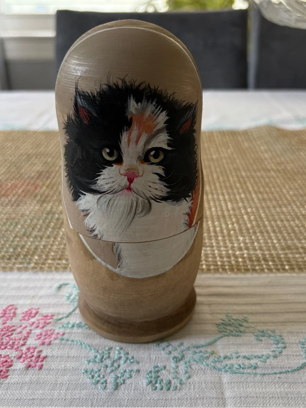 Hand-Painted Cat Nesting Dolls Set